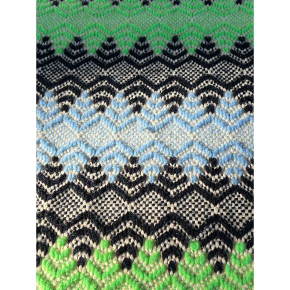 Vintage Handmade Swedish Weaving Afghan Throw Blanket Huck Embroidery 42x62" - Picture 6 of 9